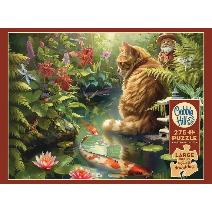 Cobble Hill Puzzles 275 pcs - Koi Cat (AI Assistance) (Easy Handling)