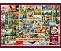 Cobble Hill Puzzles 2000 pcs - National Birds of the World (AI Assistance)