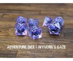Adventure Dice 7-Piece RPG Premium Liquid Core Dice Set: Wyvern's Gaze