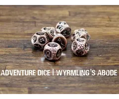 Adventure Dice 7-Piece RPG Premium Metal Dice Set: Wyrmling's Abode