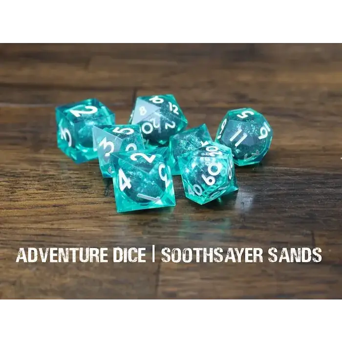 Adventure Dice 7-Piece RPG Premium Liquid Core Dice Set: Soothsayer Sands