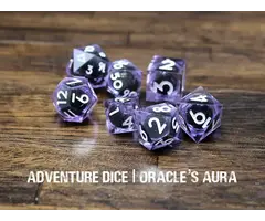 Adventure Dice 7-Piece RPG Premium Liquid Core Dice Set: Oracle's Aura