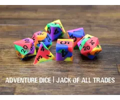 Adventure Dice 7-Piece RPG Premium Silicone Dice Set: Jack of All Trades