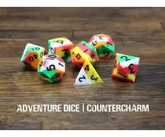 Adventure Dice 7-Piece RPG Premium Silicone Dice Set: Countercharm