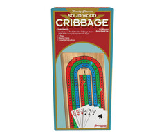 Goliath Games Solid Wood Game Cribbage with Cards