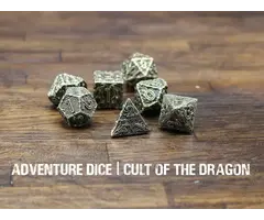 Adventure Dice 7-Piece RPG Premium Metal Dice Set: Cult of the Dragon
