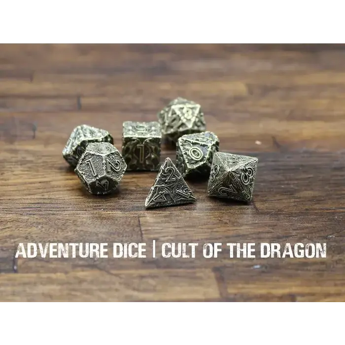 Adventure Dice 7-Piece RPG Premium Metal Dice Set: Cult of the Dragon