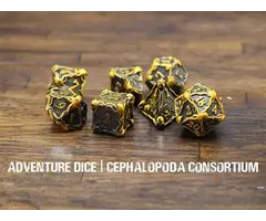 Adventure Dice 7-Piece RPG Premium Metal Dice Set: Cephalopoda Consortium