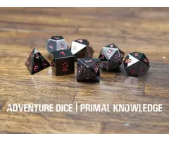Adventure Dice 7-Piece RPG Premium Metal Dice Set: Primal Knowledge