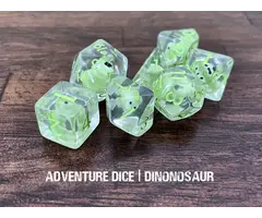 Adventure Dice 7-Piece RPG Dice Set: Interior Design (Dinosaurs) Dinonosaur