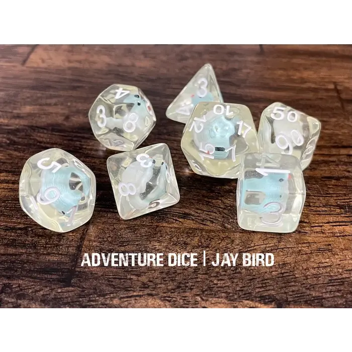 Foam Brain Games 7-Piece RPG Dice Set: Interior Design (Birds)