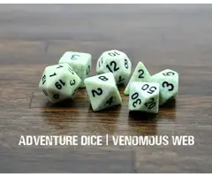 Adventure Dice 7-Piece RPG Dice Set: Venomous Web