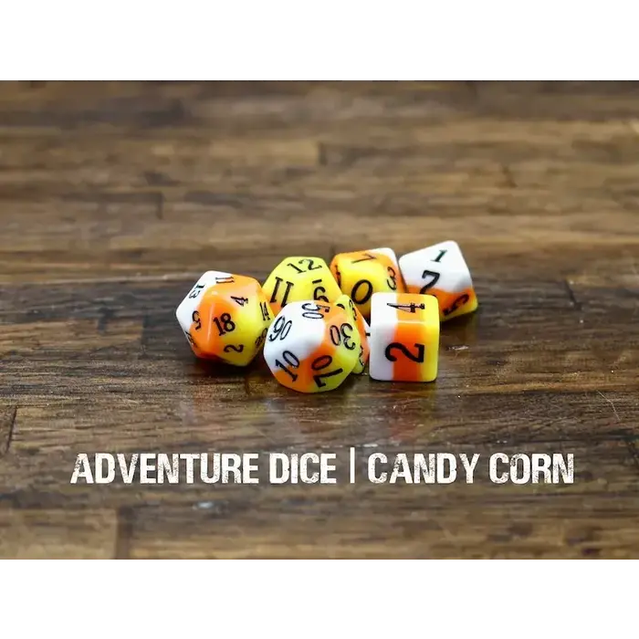 Adventure Dice 7-Piece RPG Dice Set: Candy Corn