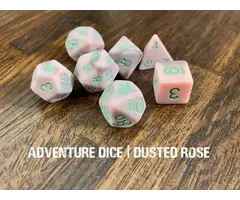 Adventure Dice 7-Piece RPG Dice Set: Dusted Rose