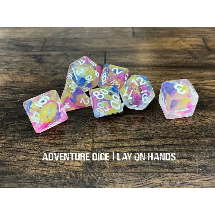 Adventure Dice 7-Piece RPG Dice Set: Lay on Hands