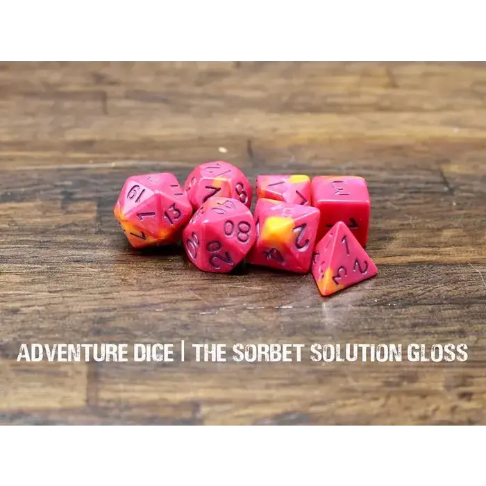 Adventure Dice 7-Piece RPG Dice Set: The Sorbet Solution