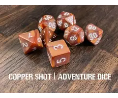 Adventure Dice 7-Piece RPG Dice Set: Copper Shot