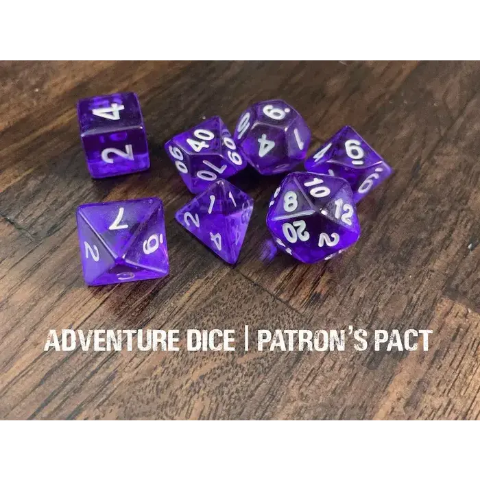 Adventure Dice 7-Piece RPG Dice Set: Patron’s Pact