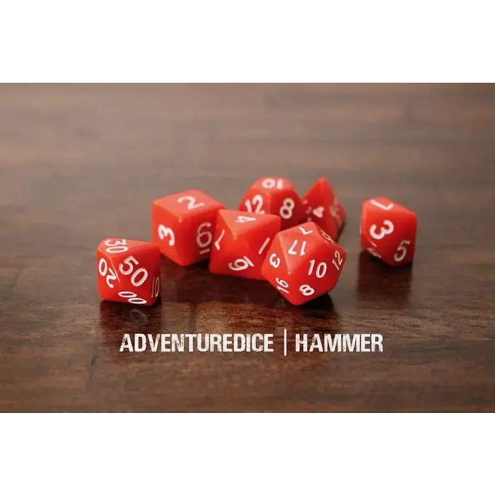 Adventure Dice 7-Piece RPG Dice Set: Weapons -