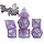 7-Piece RPG Dice Set: Sea Glass Dice - The Black Pearl