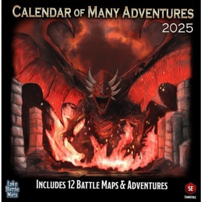 Loke Battle Mats 2025 Calendar of Many Adventures