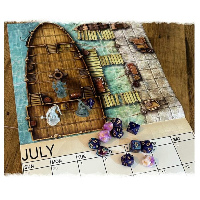 Loke Battle Mats 2025 Calendar of Many Adventures