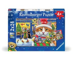Ravensburger 2x24 pcs - Christmas Kitties