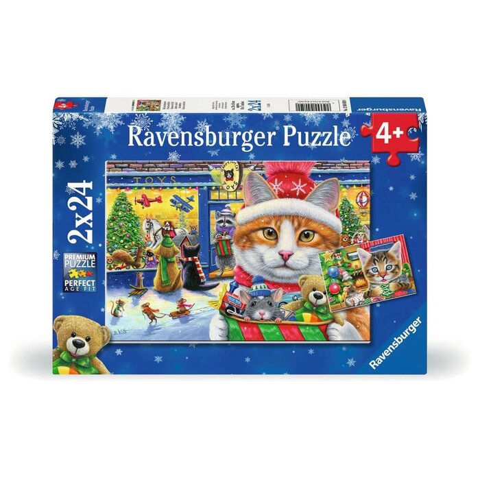 Ravensburger 2x24 pcs - Christmas Kitties