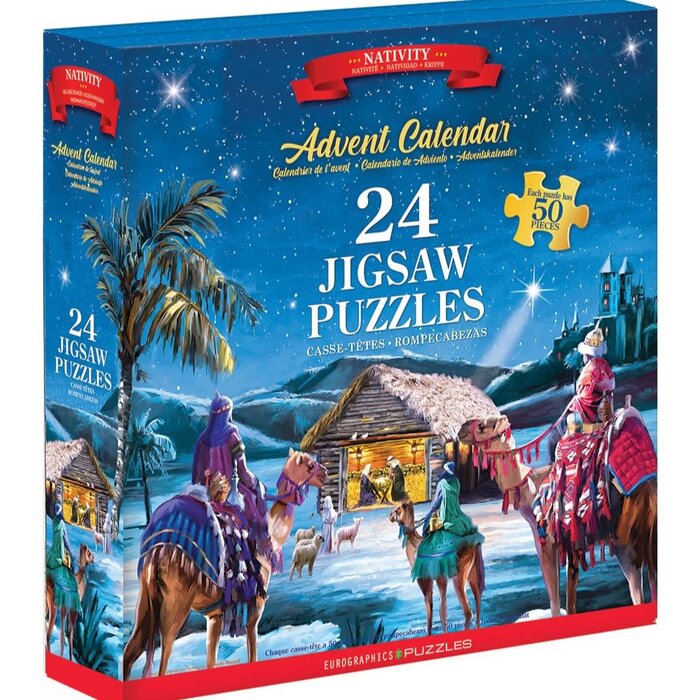 Eurographics 24x50 pcs - Nativity Puzzle Advent Calendar