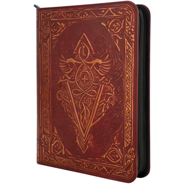 LYNX Faux Leather Trading Card Binder - Red