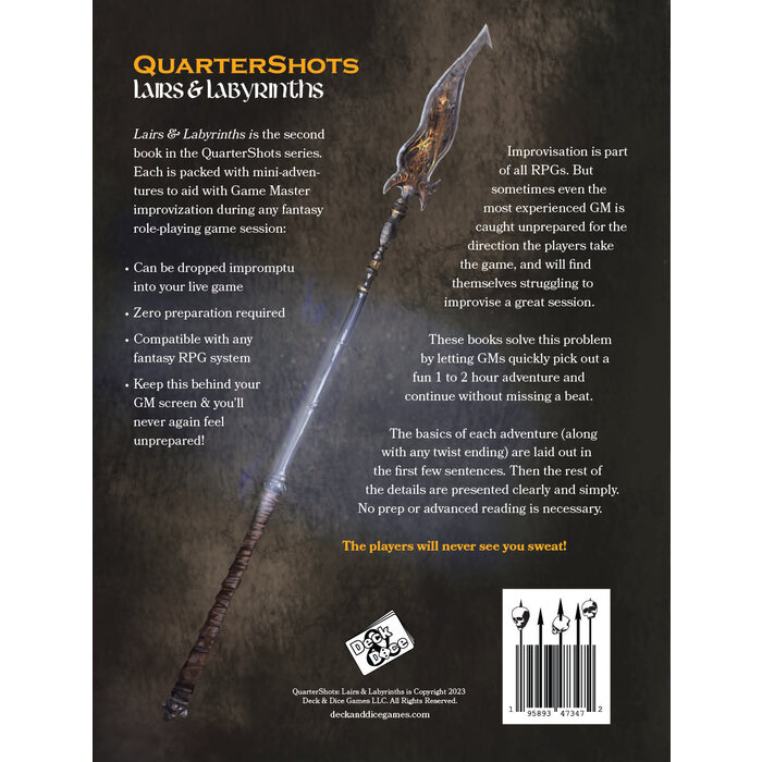 Misc RPGs Quartershots: Lairs & Labyrinths