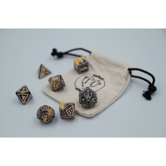 Ghostfire Gaming 7-Piece RPG Dice Set: Twisted Taverns Regular