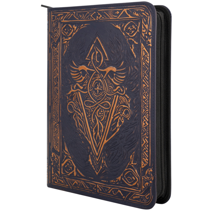 LYNX Faux Leather Trading Card Binder - Blue