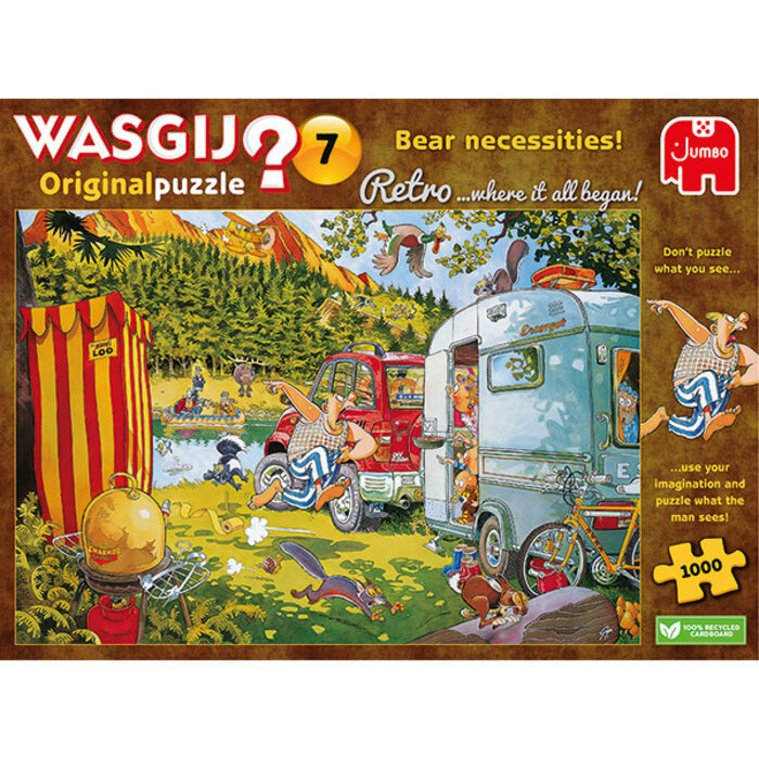 Jumbo Puzzles 1000 pcs - WASGIJ Retro Original: #7, Bear Necessities