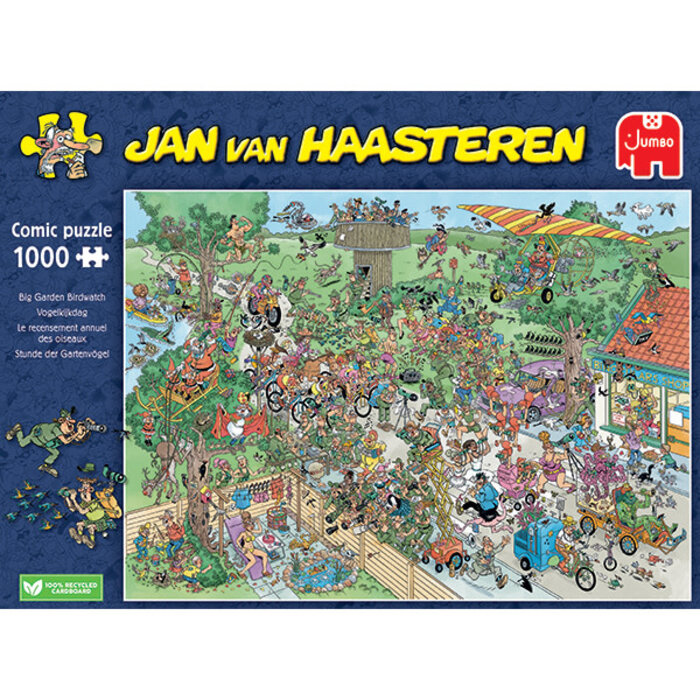 Jumbo Puzzles 1000 pcs - Jan van Haasteren: Big Garden Birdwatch