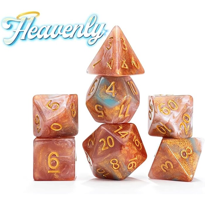 Gate Keeper Games 7-Piece RPG Dice Set: Aether -