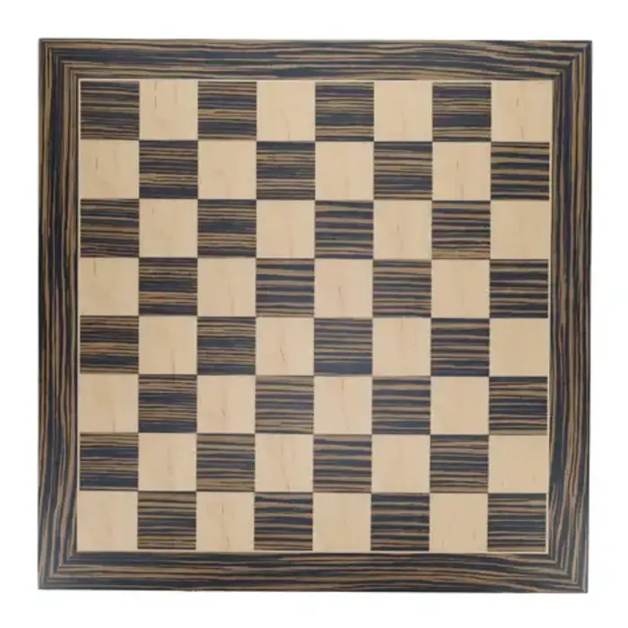 Wood Expressions Chessboard 19" - Deluxe Zebra & Natural Wood