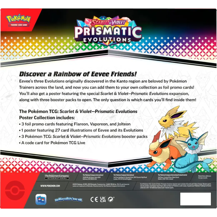 The Pokemon Company International Pokemon TCG - Scarlet & Violet Prismatic Evolutions: Poster Collection *LIMIT OF 1 PER CUSTOMER*