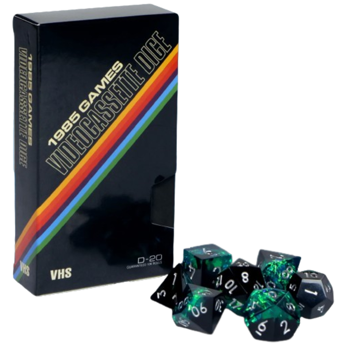 1985 Games 7-Piece RPG Dice Set: VHS Dice -