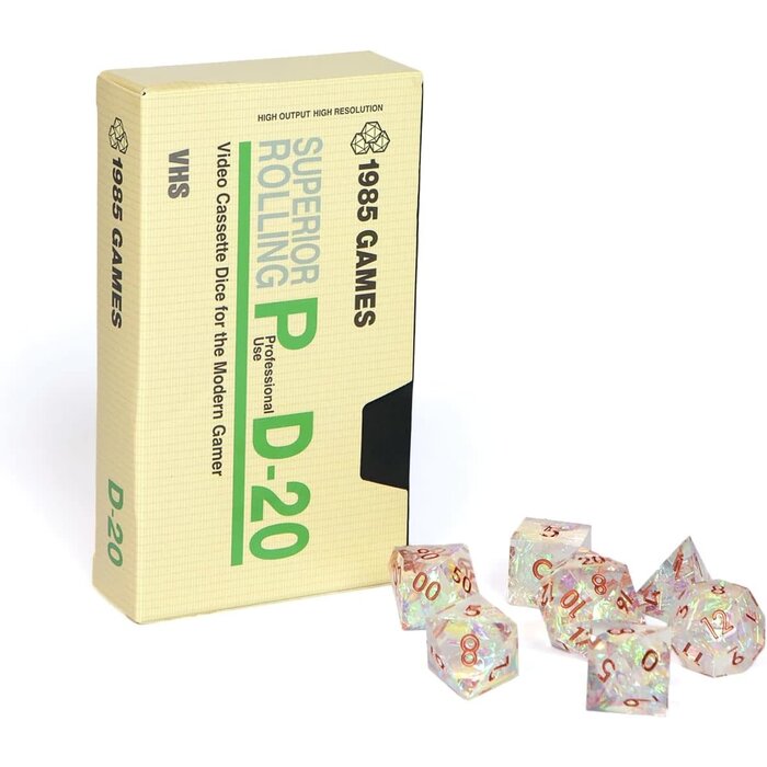 1985 Games 7-Piece RPG Dice Set: VHS Dice -