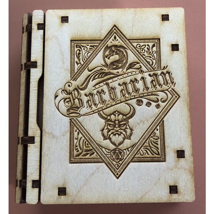 Redline Engraving Wooden 7-piece Mini Tome of Dice -