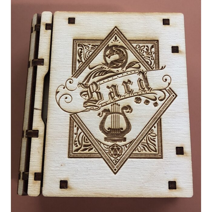 Redline Engraving Wooden 7-piece Mini Tome of Dice -