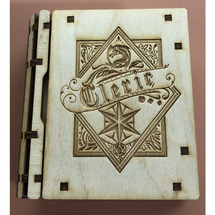 Redline Engraving Wooden 7-piece Mini Tome of Dice -