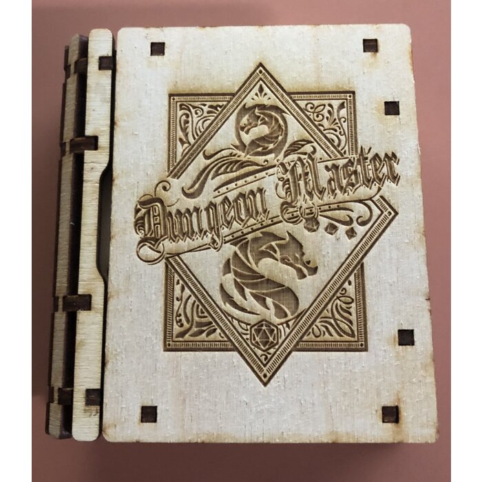 Redline Engraving Wooden 7-piece Mini Tome of Dice -