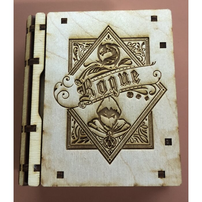 Redline Engraving Wooden 7-piece Mini Tome of Dice -