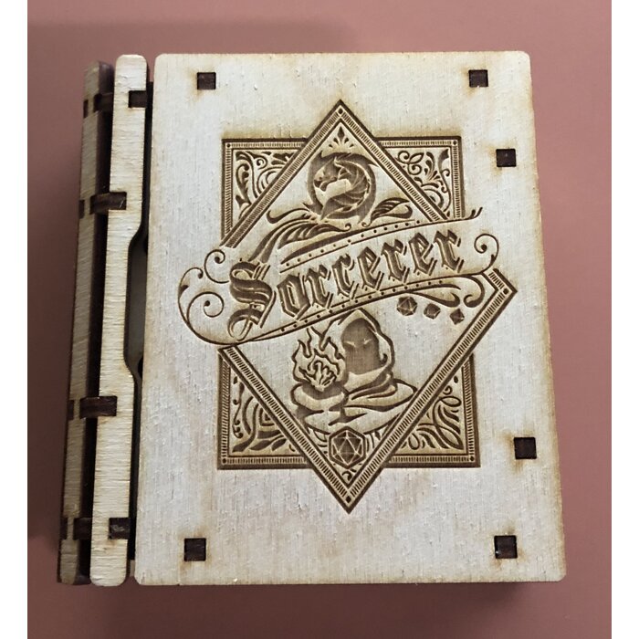 Redline Engraving Wooden 7-piece Mini Tome of Dice -