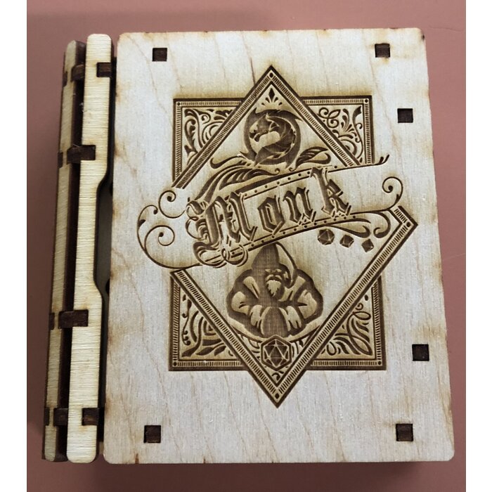 Redline Engraving Wooden 7-piece Mini Tome of Dice -