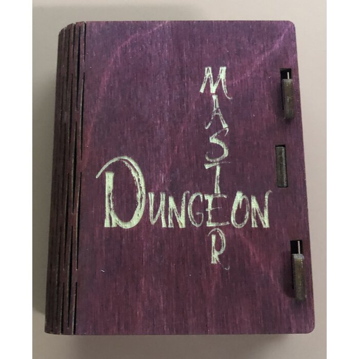 Redline Engraving Wooden D&D Spell Card Box