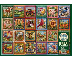 Cobble Hill Puzzles 1000 pcs - Country Life Crochet (AI Assistance)