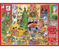 Cobble Hill Puzzles 1000 pcs - DoodleTown: Catching Santa